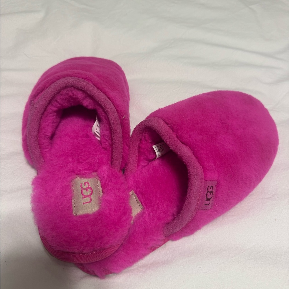 UGG Fuchsia Plush Slippers
